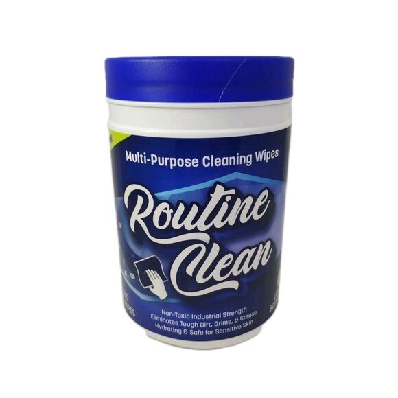 New Routine Cleans Industrial Multipurpose Cleaning Wipes Lemon Scented-160 Pc - Picture 1 of 11